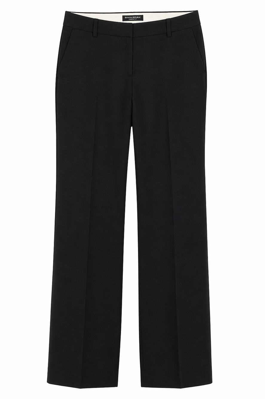 Banana Republic Harper Wool Blend Pants 6 Black Straight Leg Career Trousers